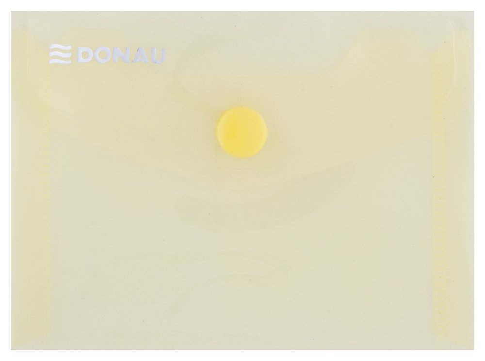 Levně DONAU obálka s drukem průhledná, A7, PP, žlutá - 10ks
