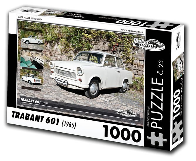 Retro auta Puzzle č. 23 - TRABANT 601 (1965) - 1000 dílků