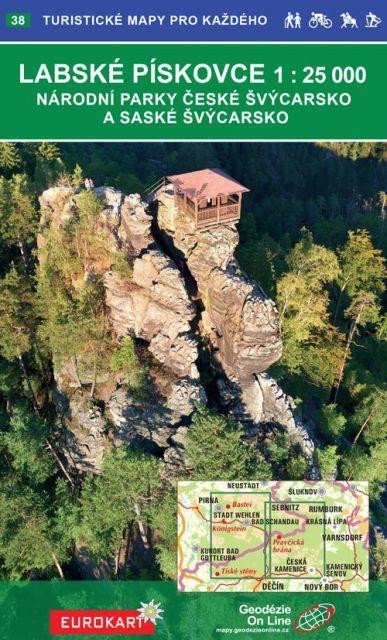 Levně Labské pískovce 1:25T, národní parky České a Saské Švýcarsko /38 Turistické mapy pro každého