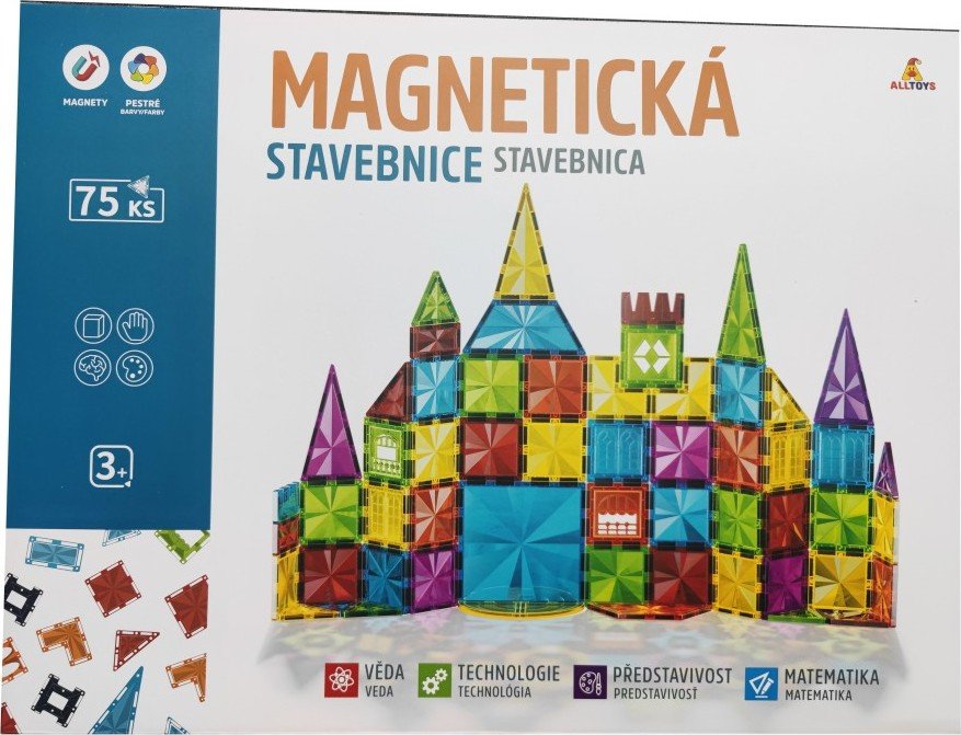 Levně Magnetická stavebnice 75ks - Alltoys