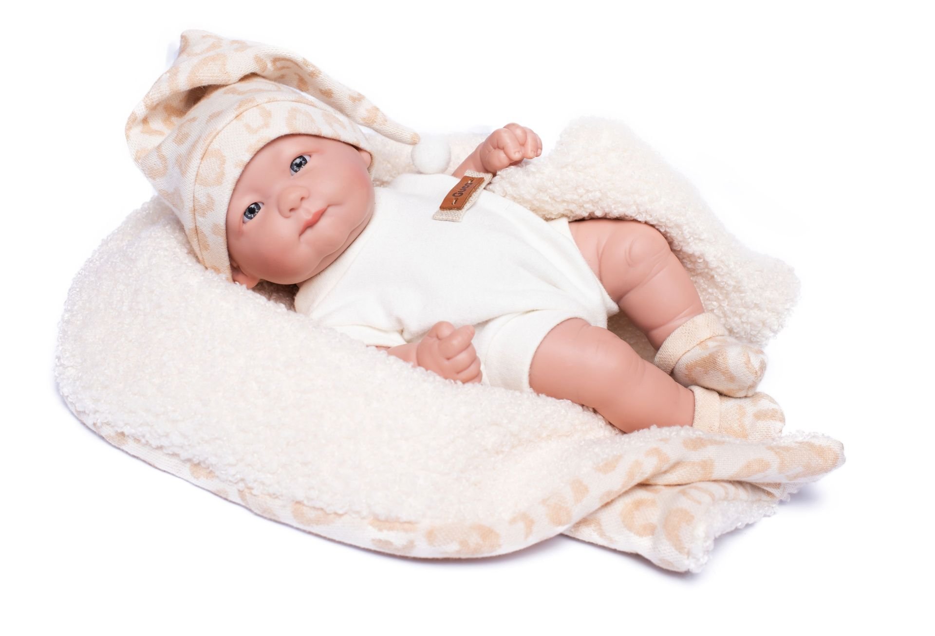 Levně Guca 931 NEW BORN HOLČIČKA - realistická panenka miminko s celovinylovým tělem - 25 cm