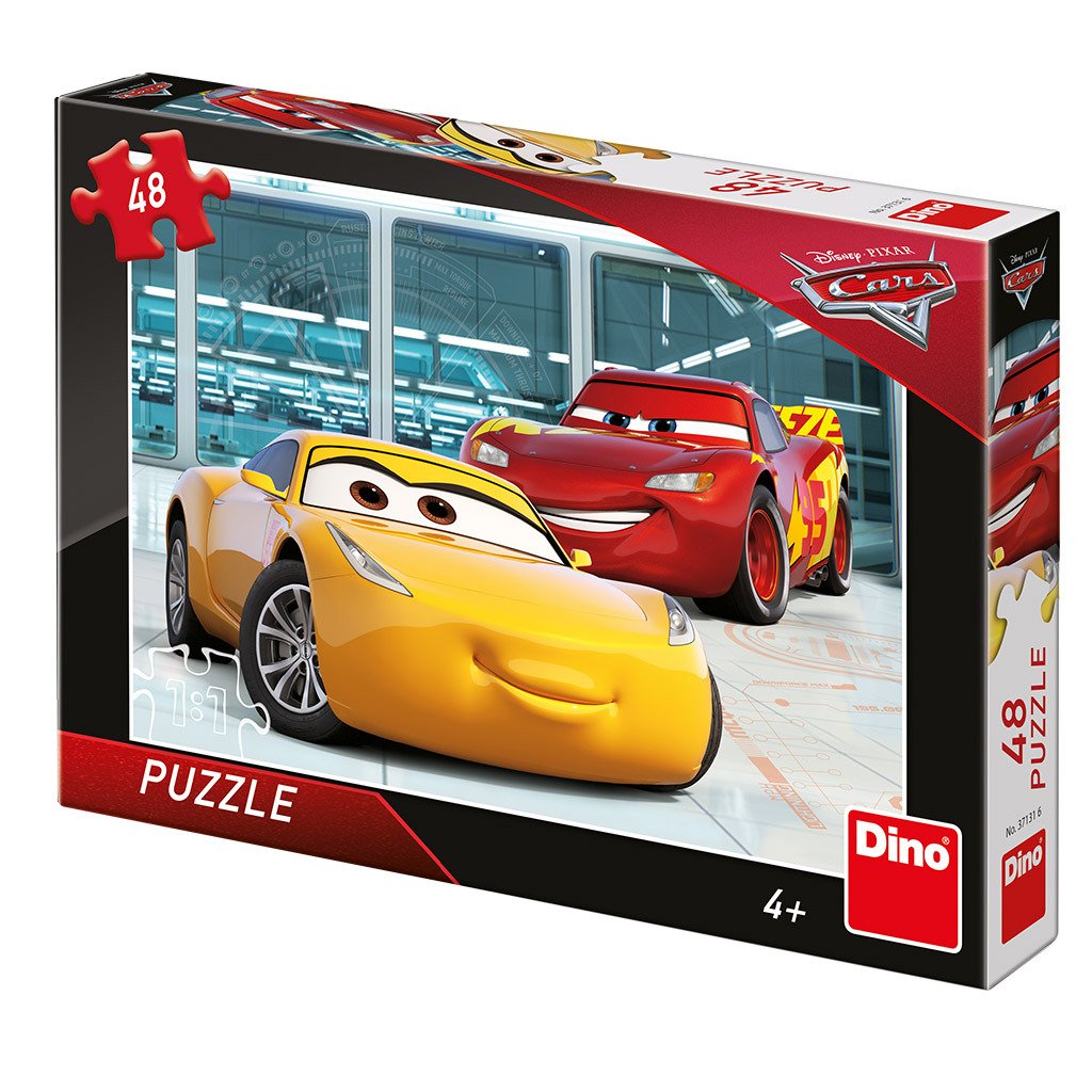 Auta 3 - Příprava: puzzle 48 dílků - Dino