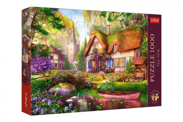 Levně Puzzle Premium Plus - Čajový čas: Lesní chaloupka 1000 dílků 68,3x48cm v krabici 40x27x6cm