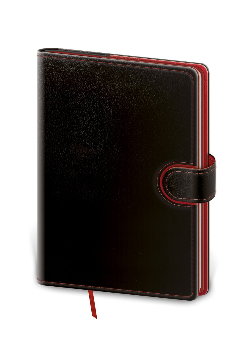 Levně Zápisník - Flip-B6 černo/červená, tečkovaný