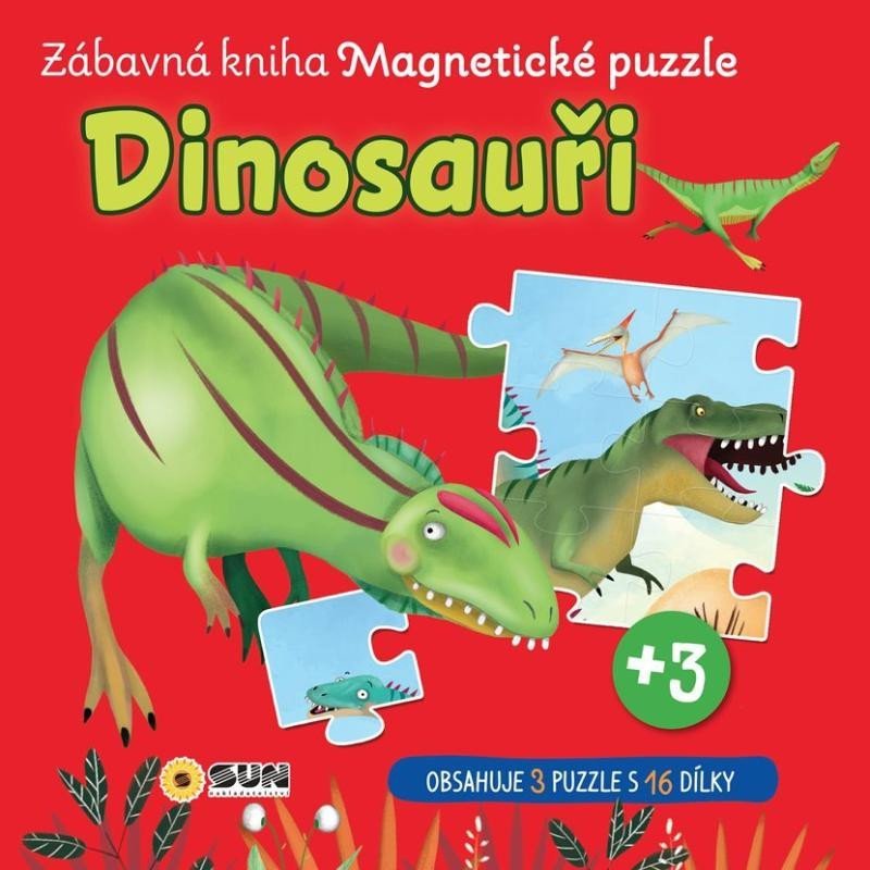 Levně Zábavná magnetická kniha Dinosauři - čti a skládej