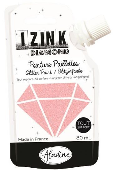 Levně Diamantová barva IZINK Diamond - pudrová růžová, 80 ml