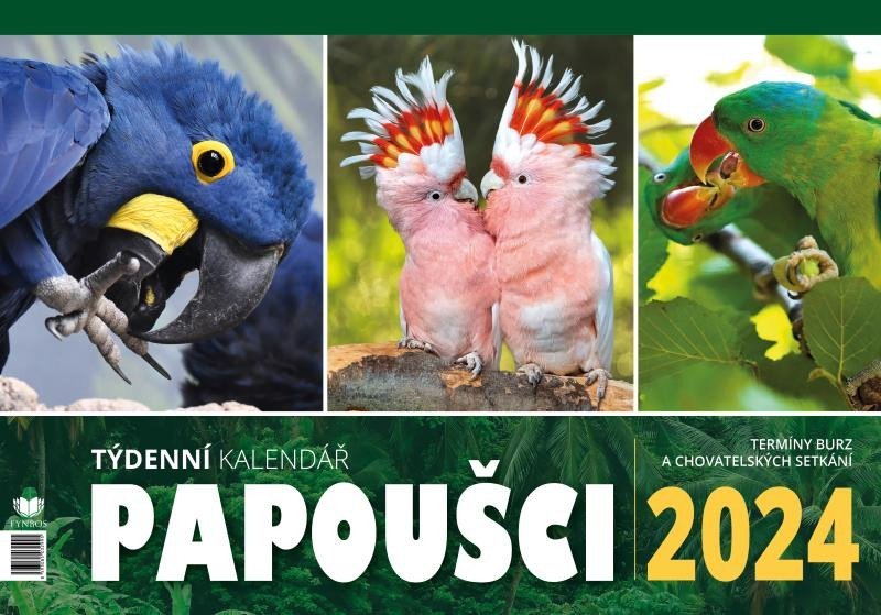 Levně Kalendář 2024 Papoušci - týdenní, stolní - Alena Winnerová