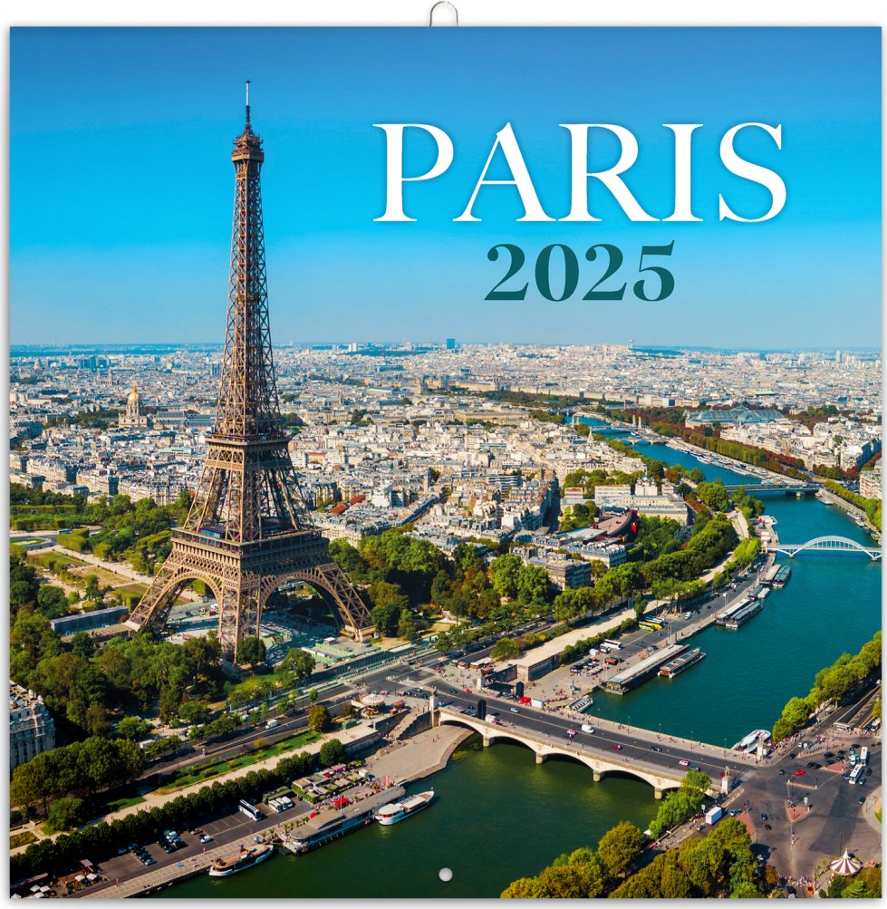 Levně Kalendář 2025 poznámkový: Paříž, 30 × 30 cm