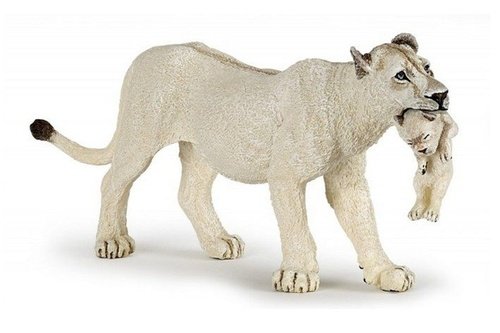 Levně Bílá lvice s lvíčetem