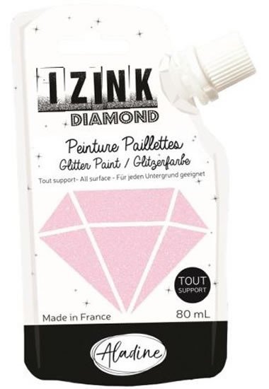 Levně Diamantová barva IZINK Diamond - pastelová růžová, 80 ml