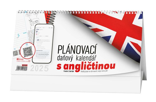 Plánovací daňový kalendář s angličtinou - stolní kalendář