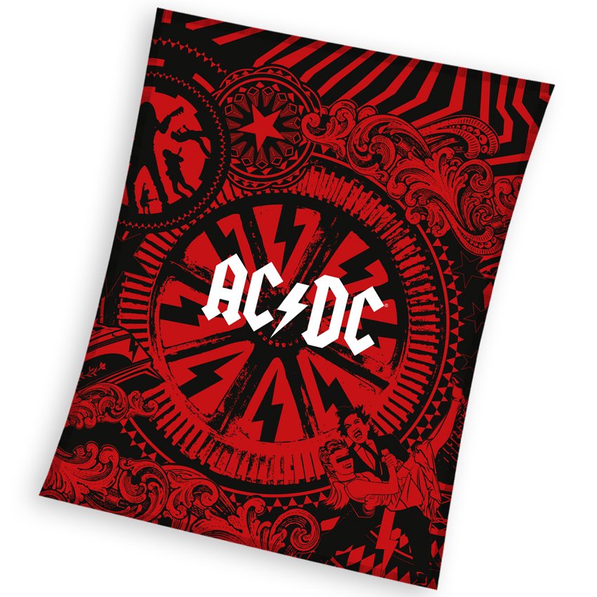 Levně Mikroplyšová deka AC/DC Black Ice 150x200 cm