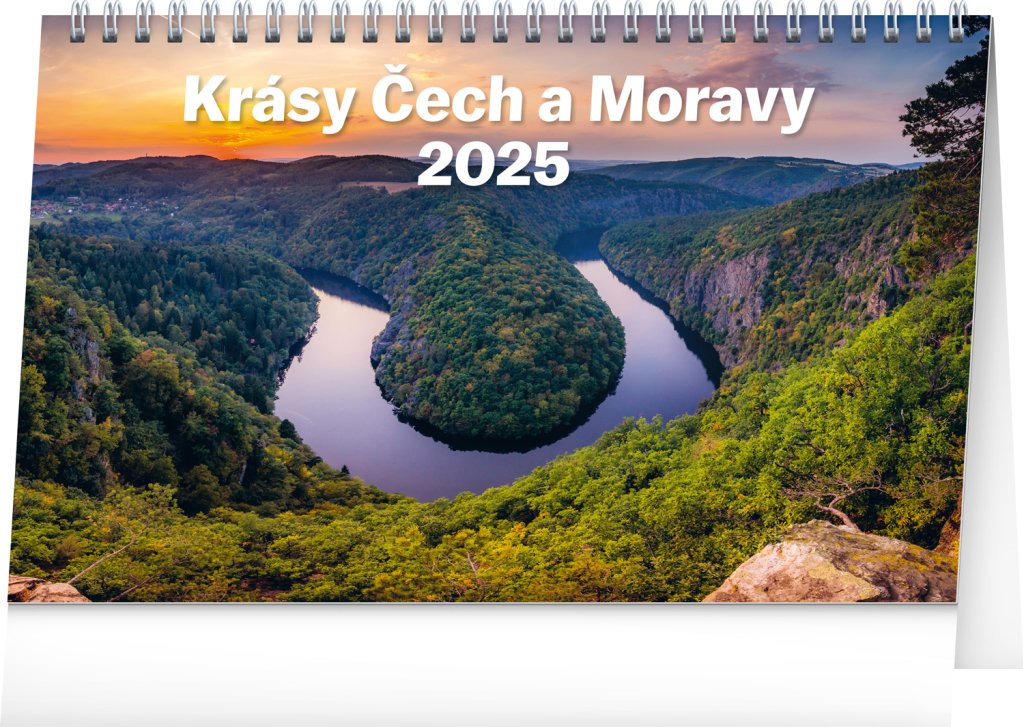NOTIQUE Stolní kalendář Krásy Čech a Moravy 2025, 23,1 x 14,5 cm