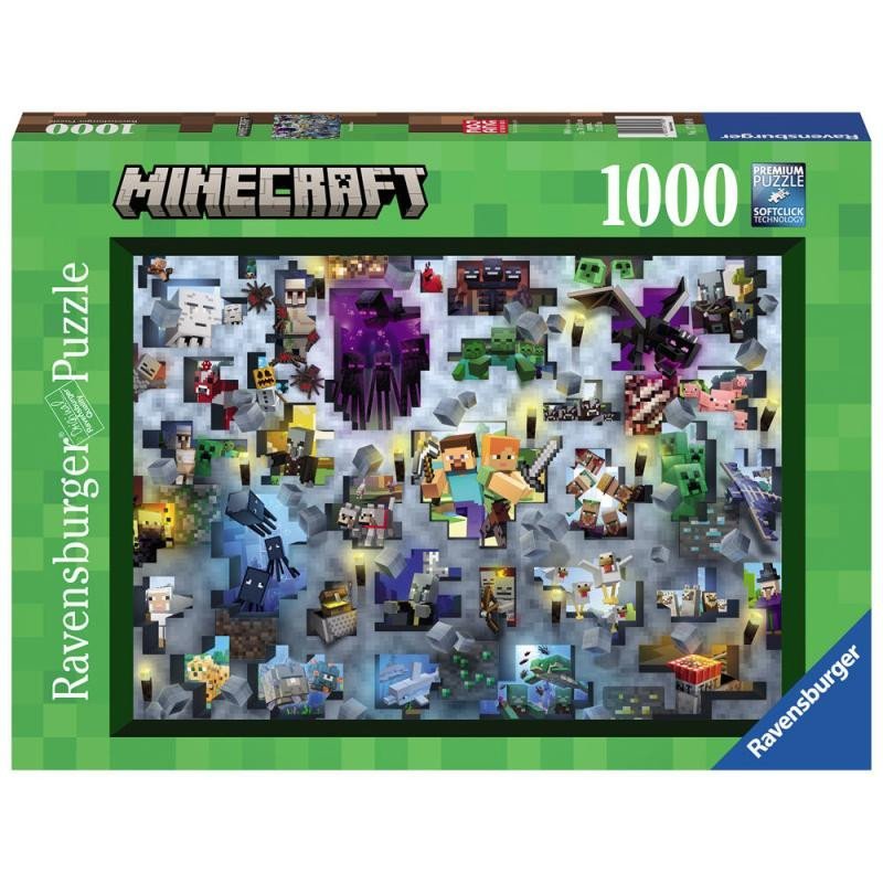 Levně Ravensburger Puzzle Challenge - Minecraft 1000 dílků