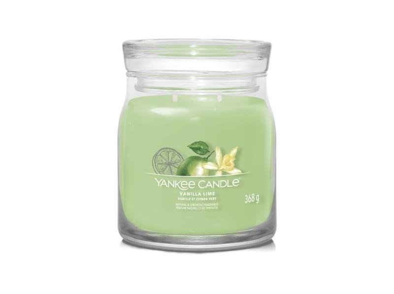 YANKEE CANDLE Vanilla Lime svíčka 368g / 2 knoty (Signature střední)