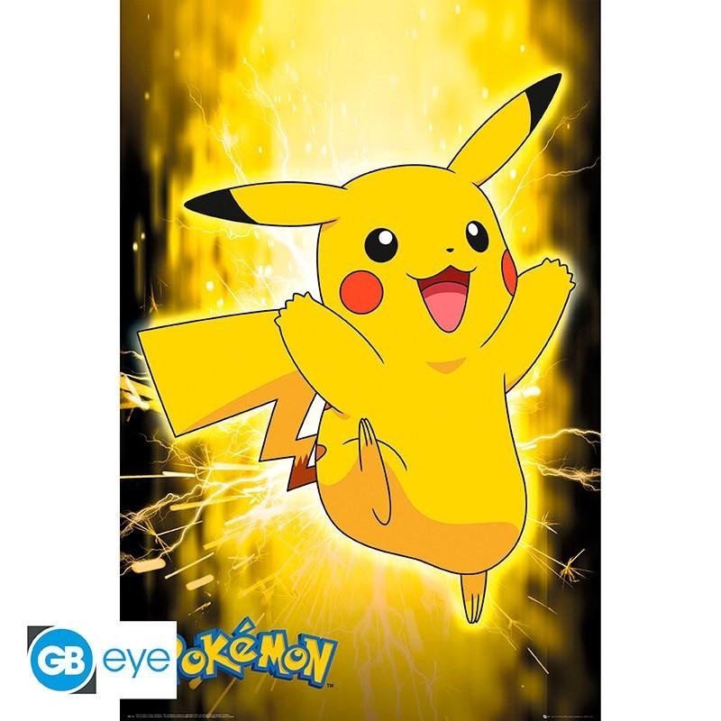 Levně Pokémon Plakát Maxi Pikachu Neon 91,5 x 61 cm