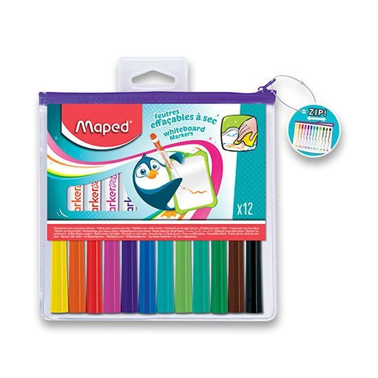 Levně Maped - Popisovač WB Dry Erase Fun Colours 12 barev