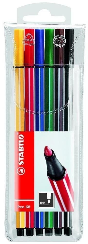 Levně Fixa STABILO Pen 68 sada 6 ks v plastovém pouzdru