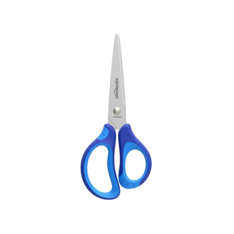 Levně Keyroad Školní nůžky Soft 15 cm - modré