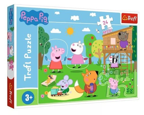 Levně Puzzle Prasátko Peppa Zábava v trávě