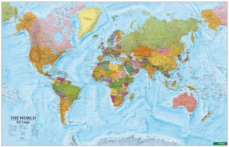 Levně Svět 1:20 000 000 / nástěnná politická mapa XXL (202x130 cm, lamino)