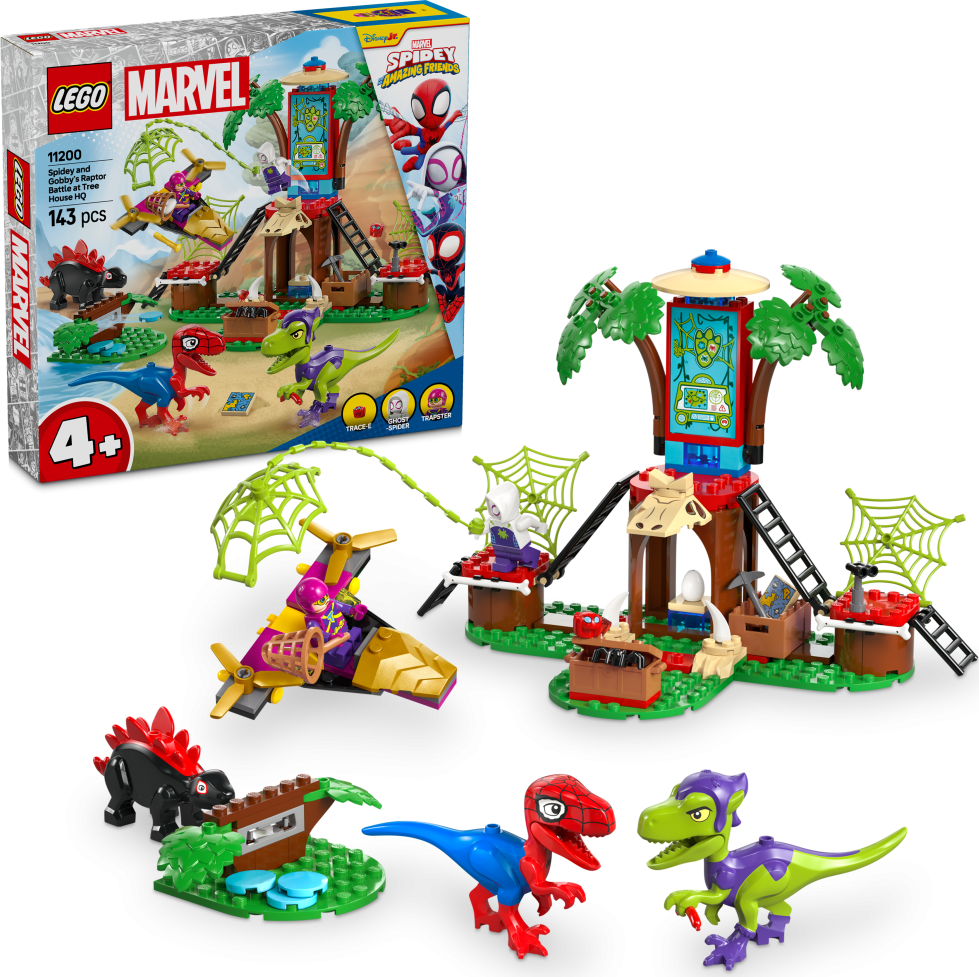 LEGO® Marvel Spidey a jeho úžasní přátelé 11200 Spidey, Gobby a raptoří bitva na základně na stromě - LEGO® Marvel Super Heroes