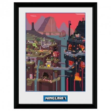 Levně Minecraft Zarámovaný plakát - Svět