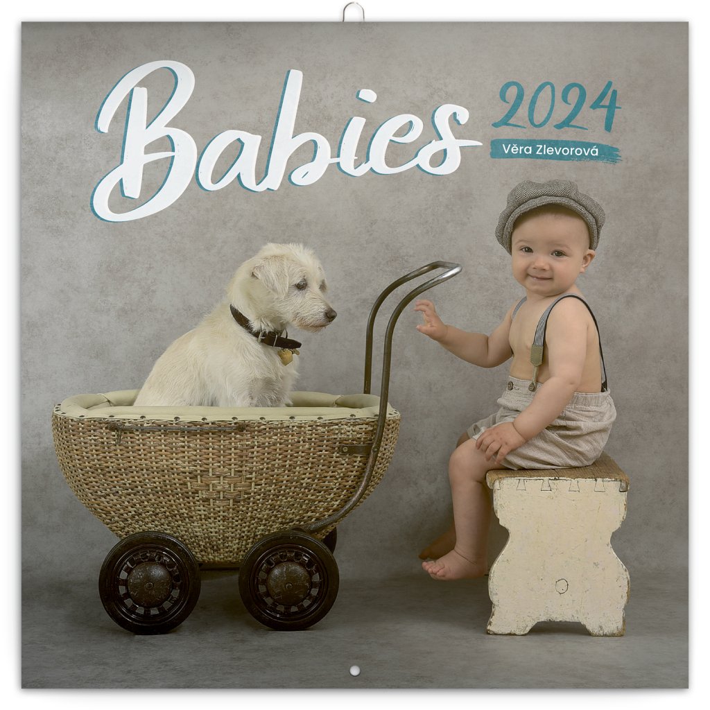 Levně Kalendář 2024 poznámkový: Babies - Věra Zlevorová, 30 × 30 cm