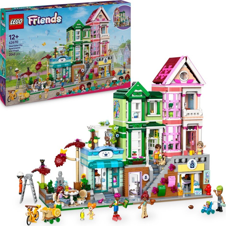 Levně LEGO® Friends 42670 Apartmány a obchody v městečku Heartlake - LEGO® Friends