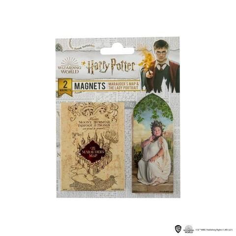 Levně Harry Potter Magnety - Pobertův plánek a Buclatá dáma / Sada 2 ks