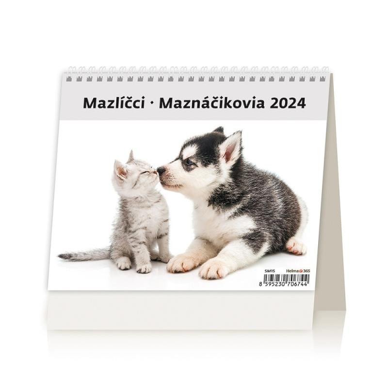 Levně Kalendář stolní 2024 - MiniMax Mazlíčci/Maznáčikovia