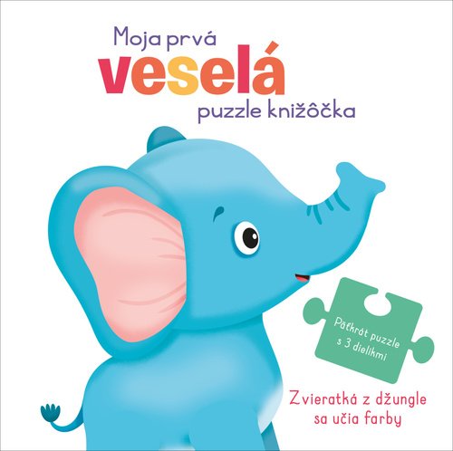 Levně Moja prvá veselá puzzle knižôčka Zvieratká z džungle sa učia farby