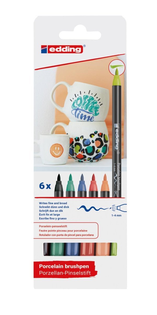Product detail of Popisovač na porcelán EDDING 4200 - sada 6 svěžích barev