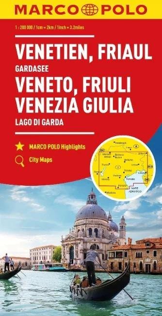 Product detail of Itálie č.4 - Veneto, Friuli, Lago di Garda 1:200 000 / regionální mapa MARCO POLO