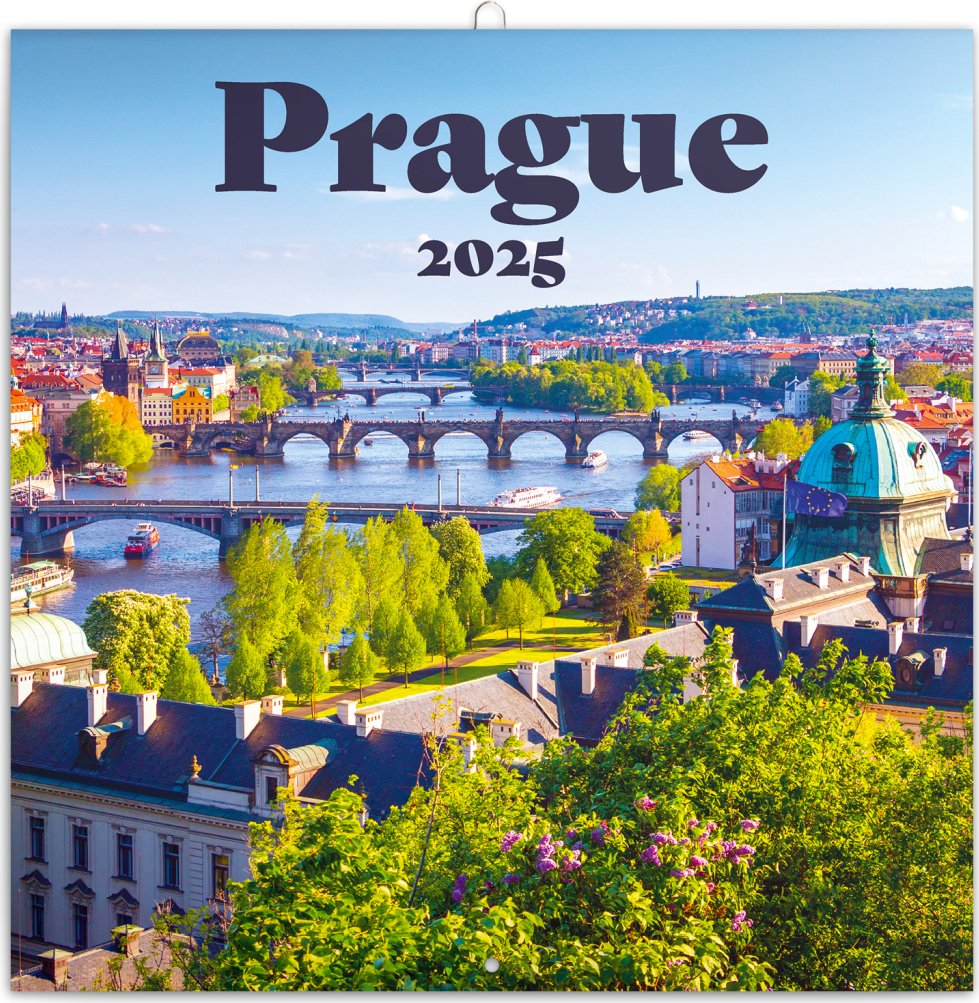 Levně Kalendář 2025 poznámkový: Praha, 30 × 30 cm