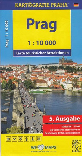 Levně Prag - Karte touristischer Attraktionen /1:10 tis.