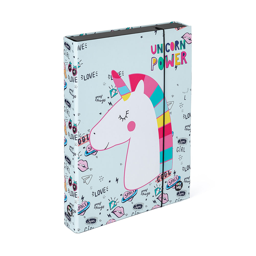 Levně Oxy Box na sešity A4 Jumbo - Unicorn iconic