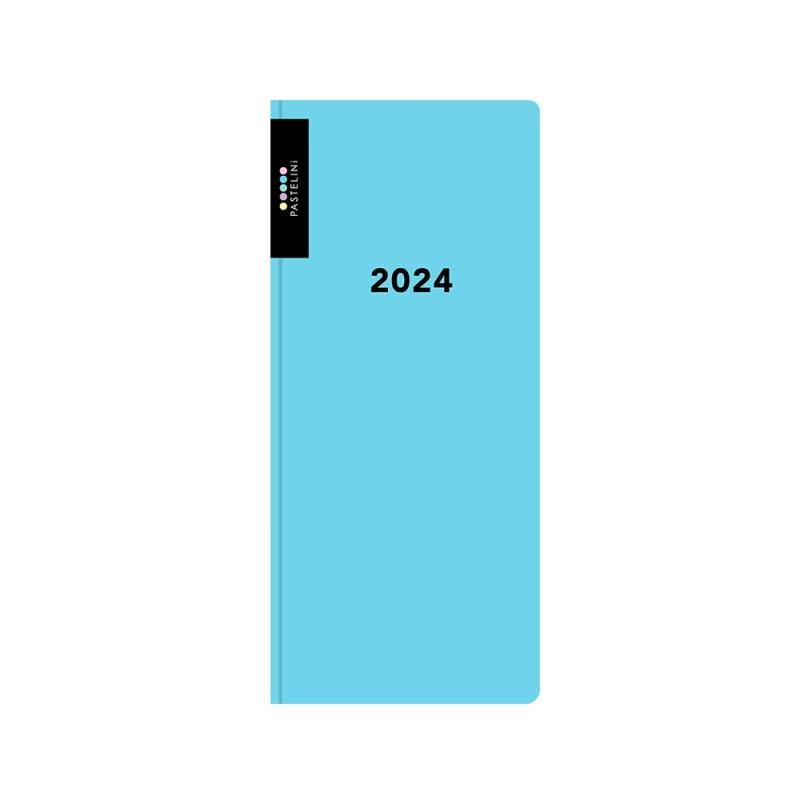 Levně Diář PVC měsíční 2024 PASTELINI - modrá