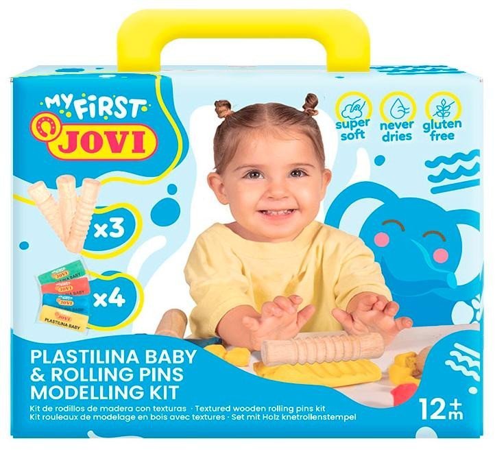 Product detail of JOVI BABY plastelína 4x38g + 3 dřevěné válečky