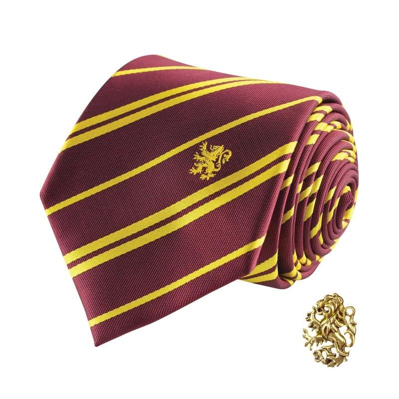 Levně Harry Potter Kravata luxusní a pin v krabičce - Nebelvír