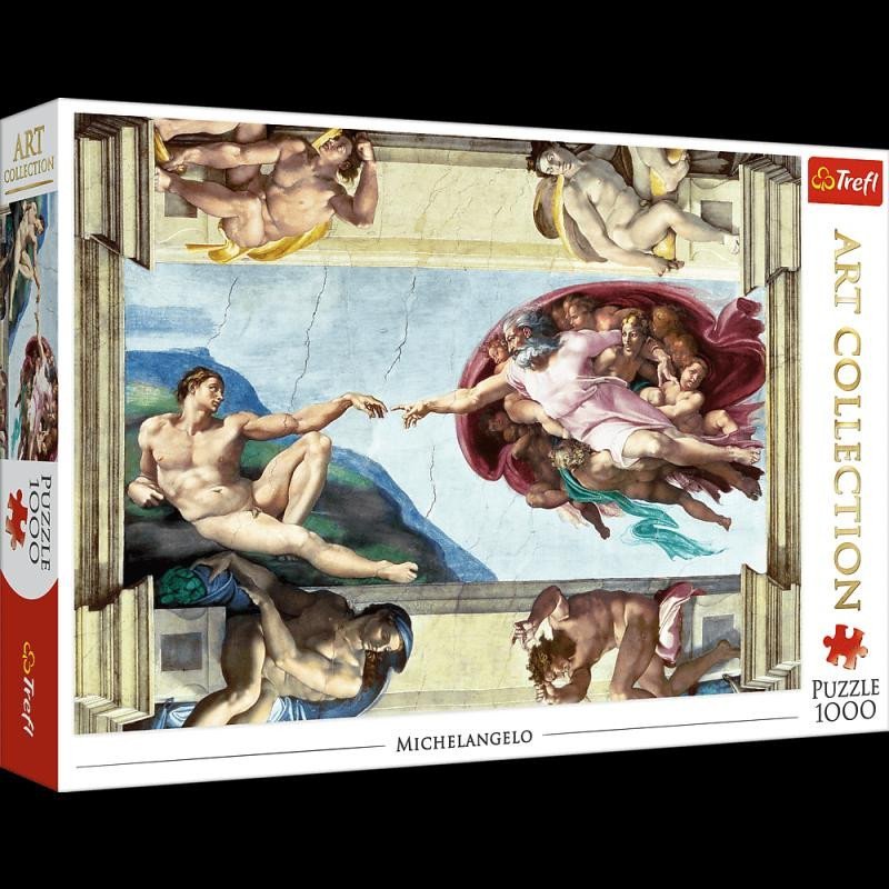Levně Trefl Puzzle Michelangelo - Stvoření Adama / 1000 dílků