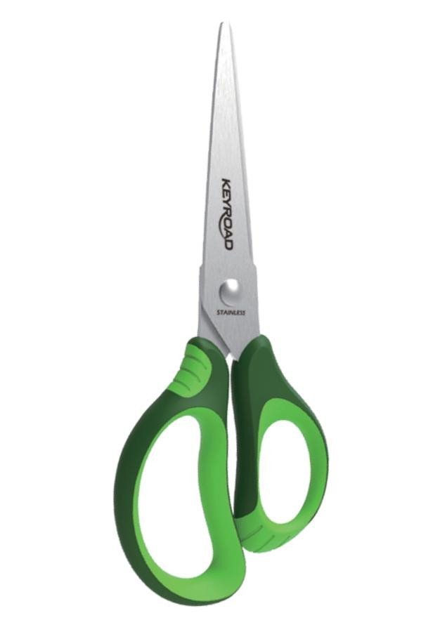 Levně Keyroad Školní nůžky Soft 15 cm - zelené