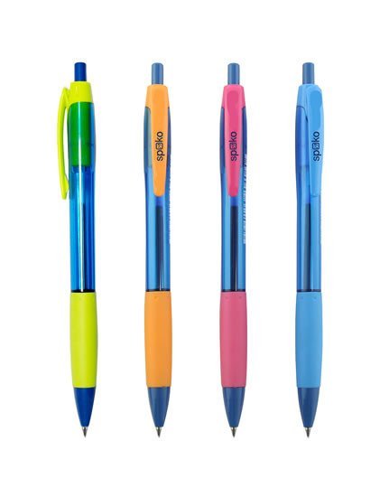 Aqua kuličkové pero, modrá náplň, displej, mix barev