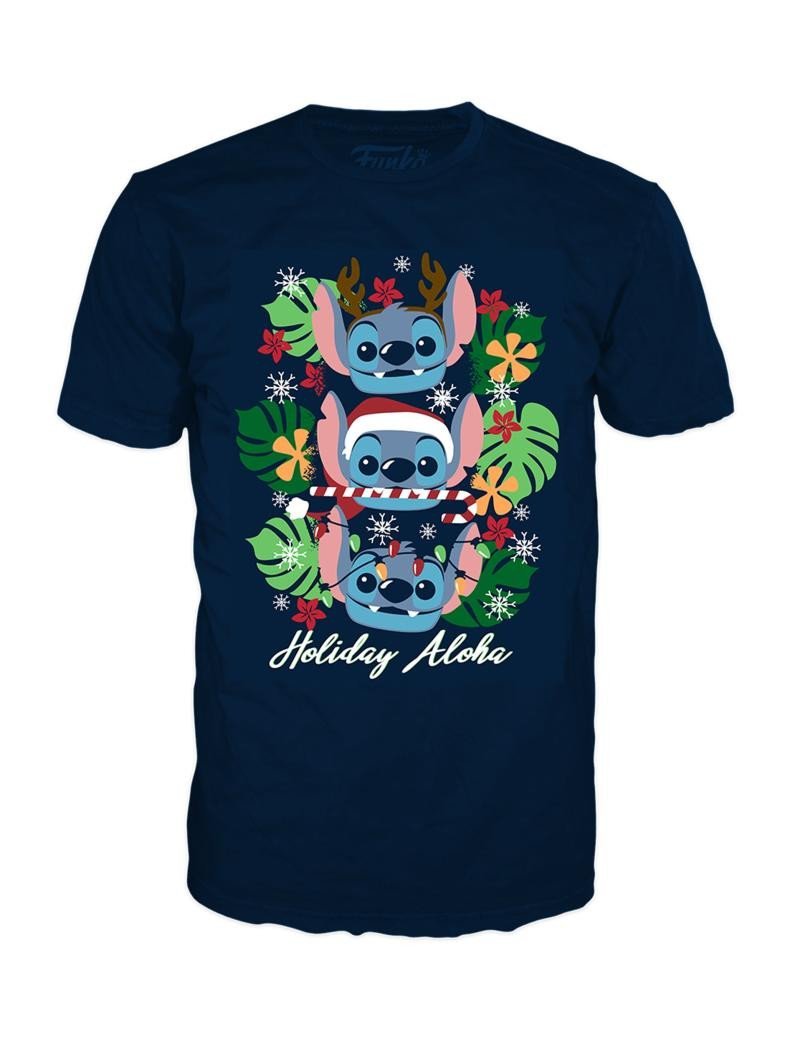 Levně Funko Pop! Tee: Stitch/Holiday Stitch M