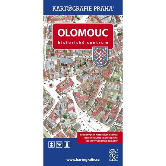 Levně Olomouc - Historické centrum/Kreslený plán města