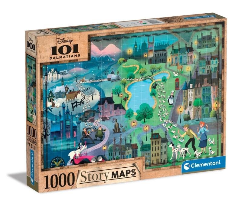 Levně Puzzle Disney mapa 101 Dalmatinů 1000 dílků