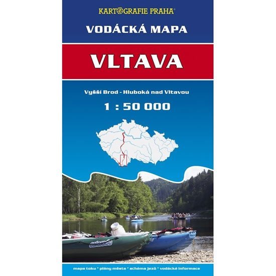 Levně Vodácká mapa - Vltava/Vyšší Brod - Hluboká nad Vltavou/1:50 tis.