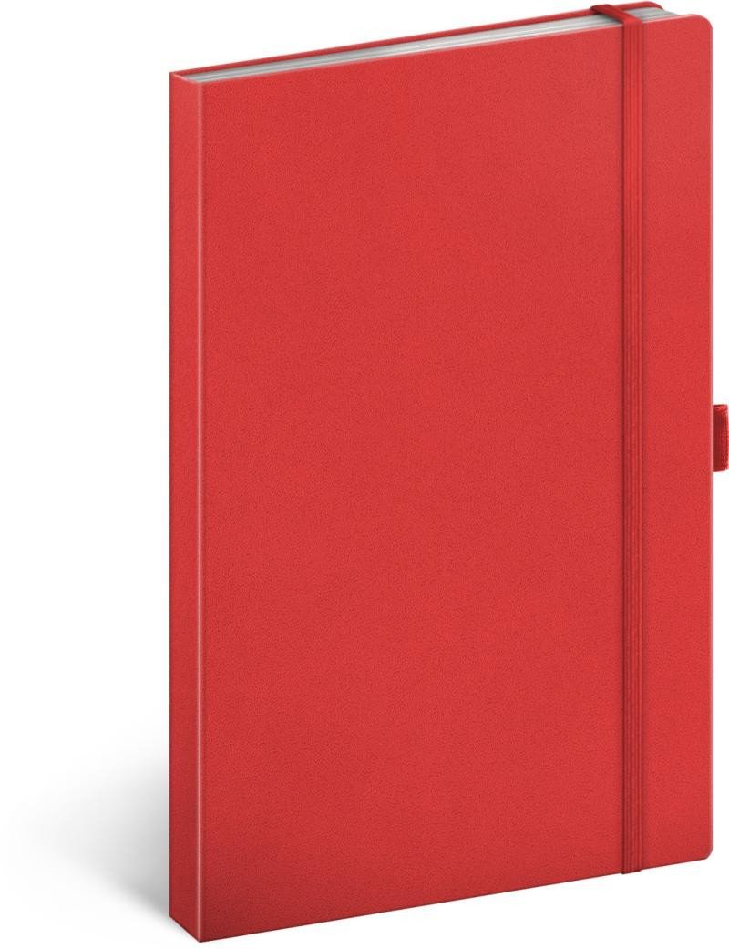 Levně Notes Červený, tečkovaný, 13 × 21 cm
