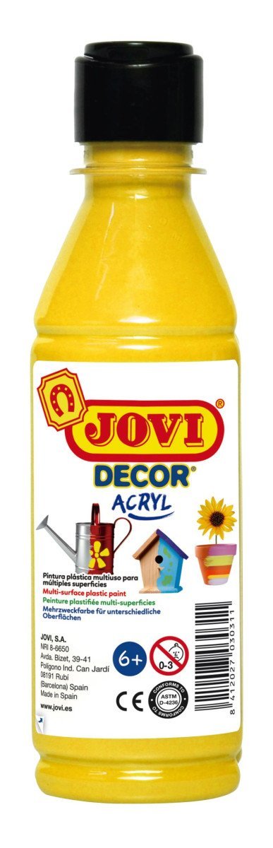 Levně JOVI Decor akrylová barva - žlutá 250 ml