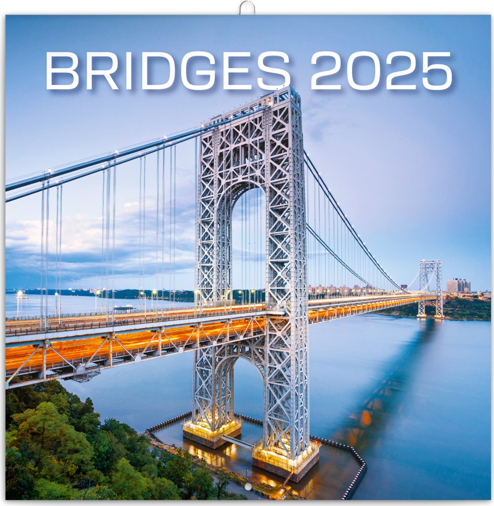 Levně NOTIQUE Poznámkový kalendář Mosty 2025, 30 x 30 cm